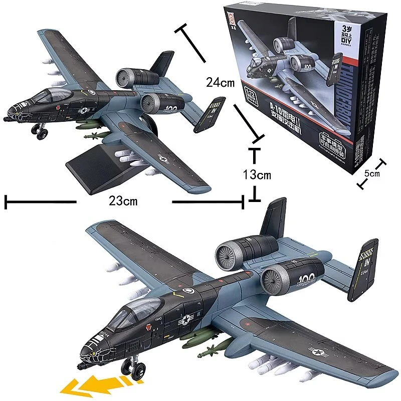 1:72 Kreative Militär Serie Bausteine Neue A-10 Thunderbolt II Unterstützung Angriff Flugzeug Modell Spielzeug Für Kinder Weihnachten Geschenk