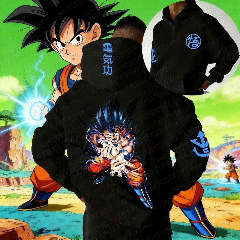 

2026 Dragon Ball Men's Hoodie Sweater Goku Gohan Anime Autumn New Boys Children's Long Sleeve Oversize Parent-Child Wear Hoodie