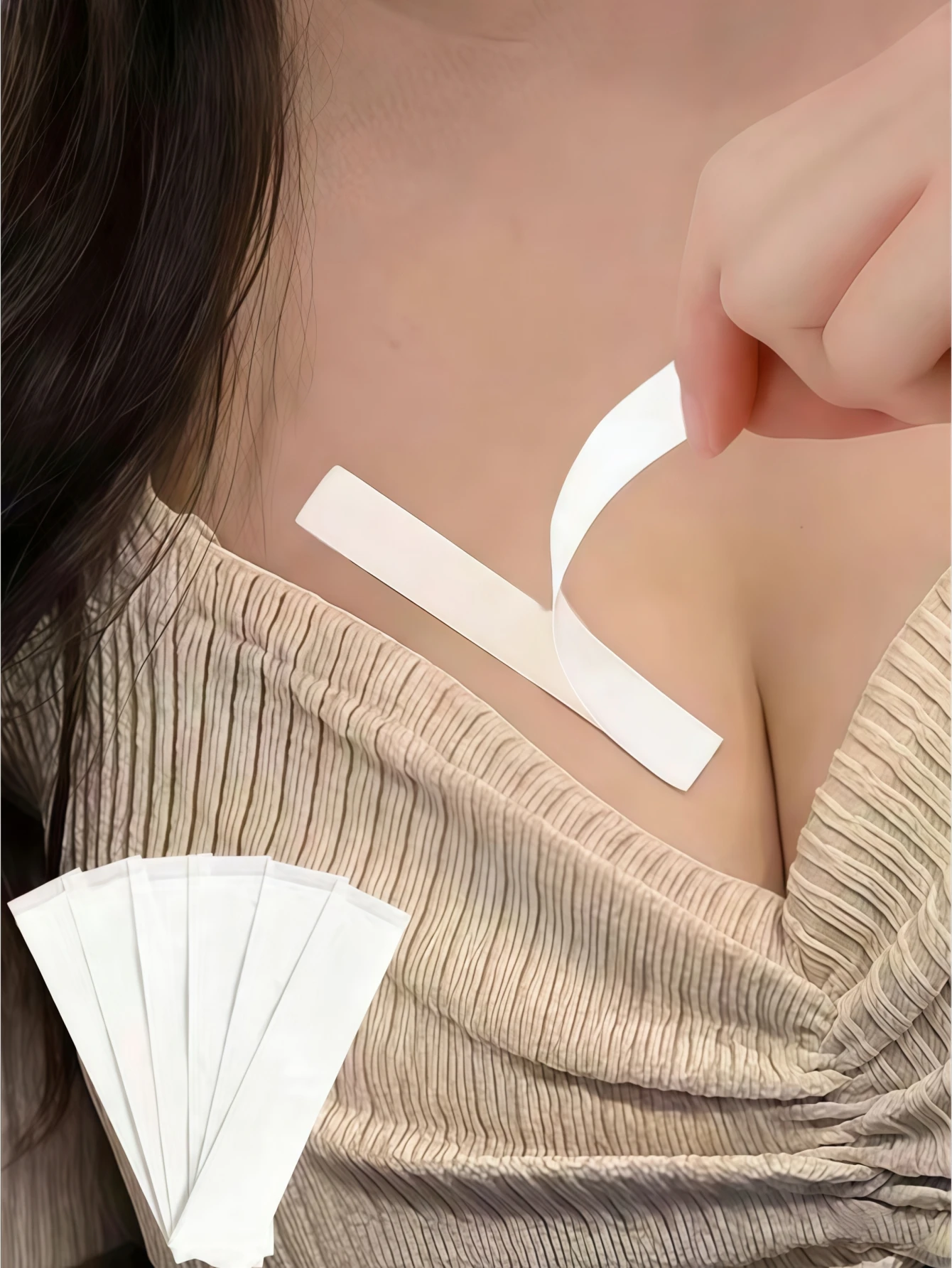 36pcs Leak proof and anti slip clothing with invisible fixing tape on the chest, strong adhesive tape to prevent light leakage,