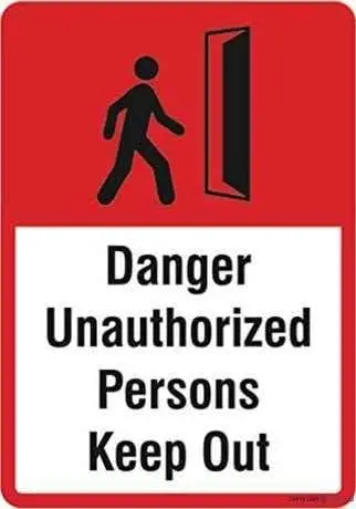 Eletina twinkle Metal Tin Signs Vintage Danger Unauthorized Persons Keep Out Sign - Business No Trespassing-Wall Plaque Retr 1pc