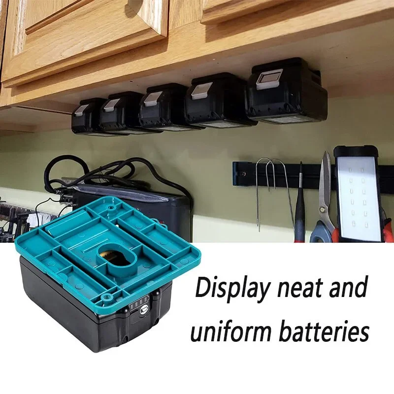 Imagem -03 - Suporte de Armazenamento de Bateria Li-ion Cabide de Exibição Fivela de Doca Suporte para Makita Milwaukee Dewalt 18v 20v Pcs