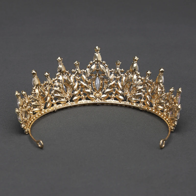 Itacazzo Headwear Full Of Gorgeous Style Luxurious Ladies\' Gold-color Dress Up Tiara Suitable For Party