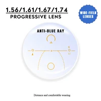 O-Q CLUB 1,56 1,61 1,67 1,74 superficie de forma libre amplio campo de visión antiluz azul UV400 lentes multifocales progresivas 1 par