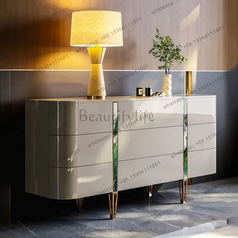 LJY Delicacy Tiny Cute Living Room Cabinets Cream Style Creative Storage Modern Display Cabinet Trendy Italian Closet Home Furni