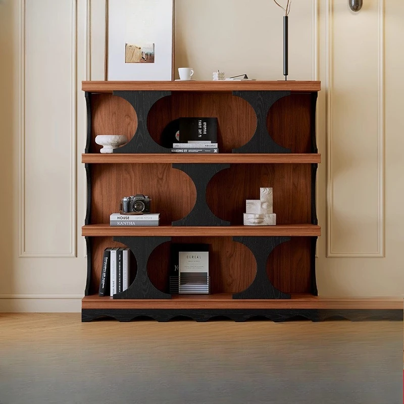 

Solid wood bookcase French bookshelf storage floor combination simple locker special-shaped cabinet display American