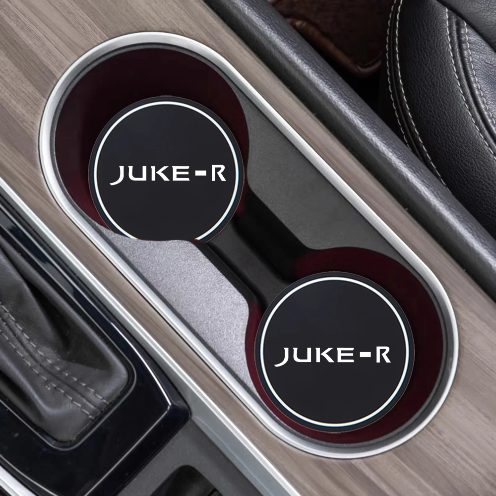 2 pcs Car Coaster Water Cup Cushion Storage Groove Protect Coaster For Nissan Ariya Juke-R KICKS NP300 Pro-4X TITAN