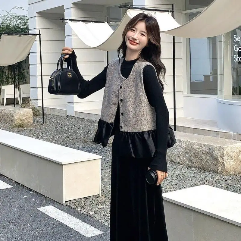 Jovem com renda cardigan princesa moda casual manga comprida camisola camisa versátil primavera outono roupas fora novo