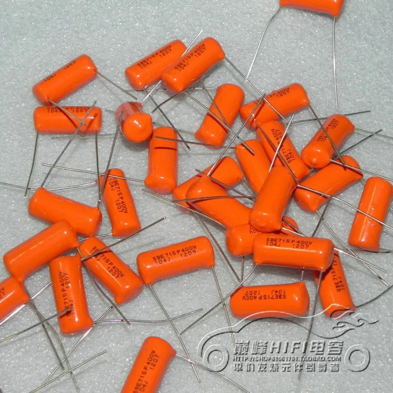 10PCS/LOT SBE Sprague CDE  715P 400V  0.1uf 104J MKP  Coupled Thin Film Capacitor