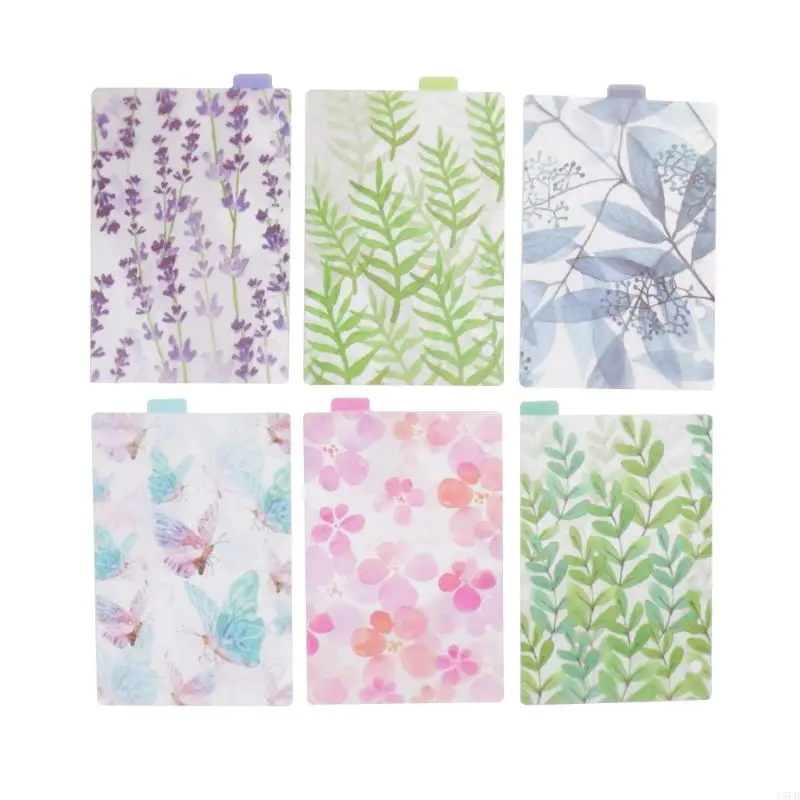 Y5LB Catoon Clear Divider Index Pages Classificador classificado para fichário 6 furos