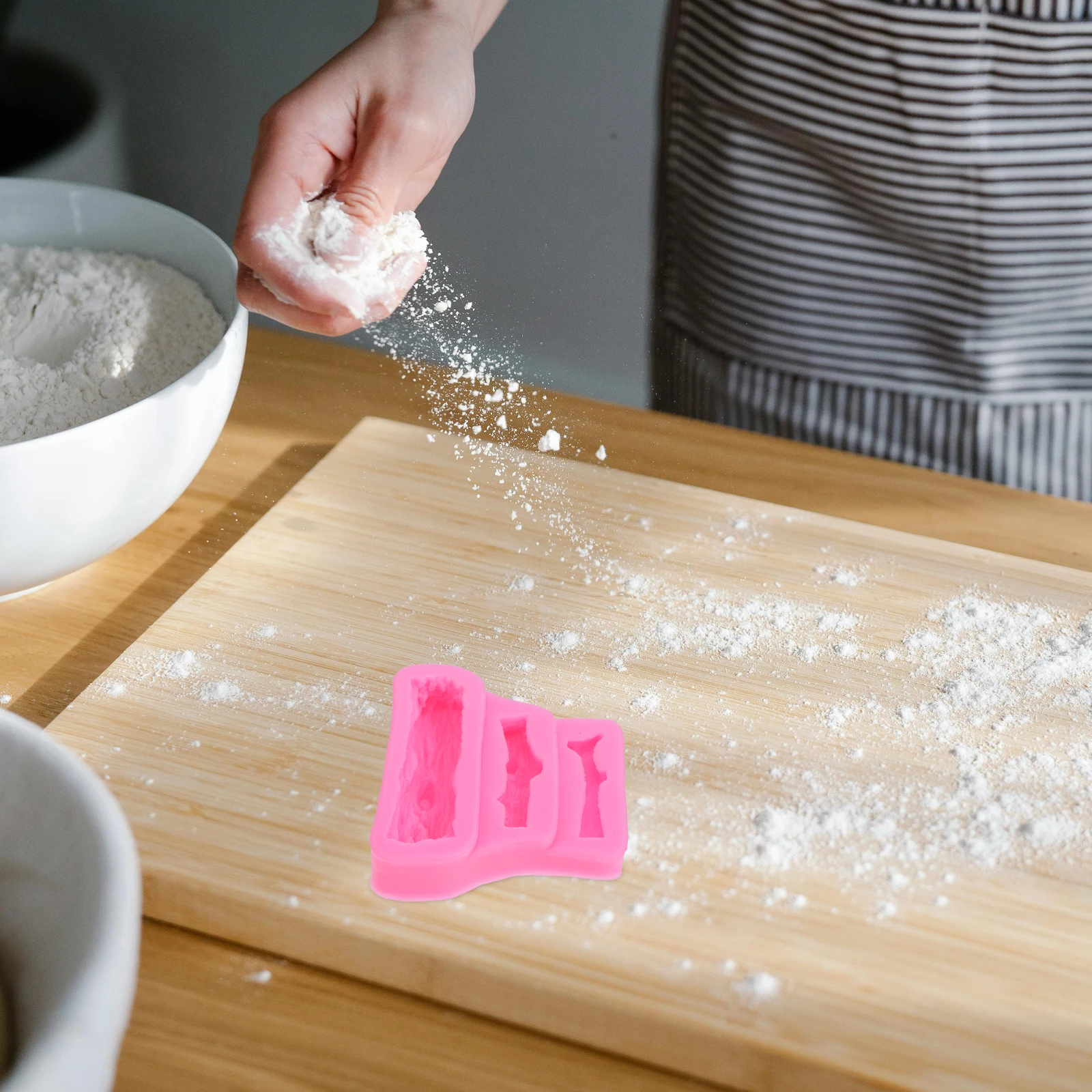 

Tree Stump Silicone Mold Detailed Bark Texture Fondant Chocolate Soap DIY Cake Craft Supplies Western Silicone Mold