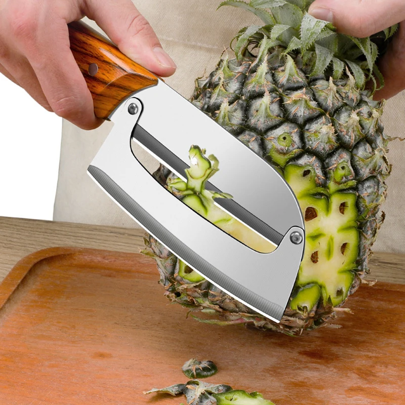 Professional Kitchen Knives Stainless Steel Pineapple Knife Sugar Cane Peeler Knife Household Scraper Utility Slicing Cutter