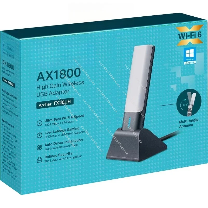 Wi-Fi6 USB Wireless Network Interface Card Archer TX20UH TX50UH High Power with Extension Cable