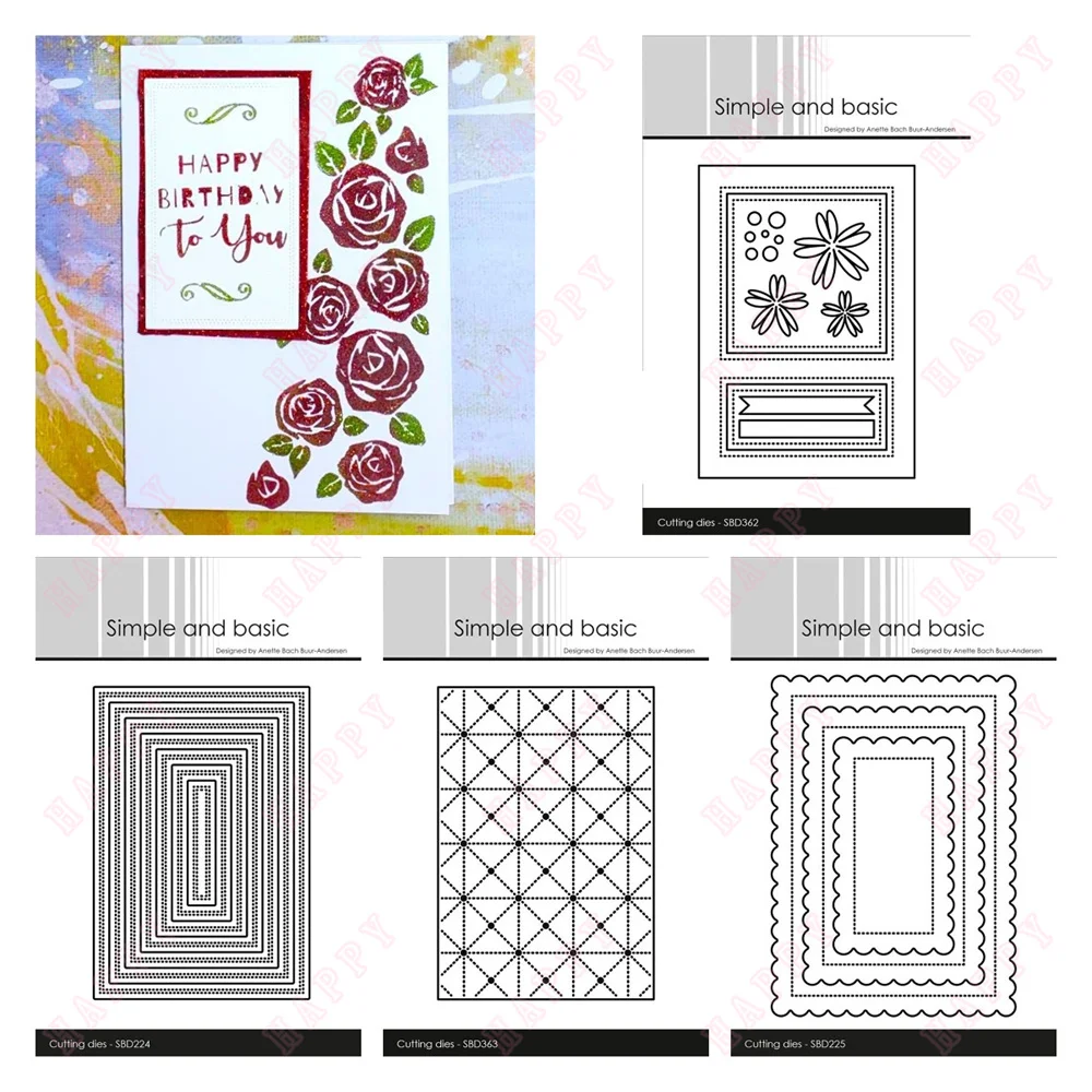 

Simple and Basic A7 Dies 2023clear Metal Cutting Dies Sets for DIY Craft Making Greeting Card Scrapbook Decoration Greeting Card