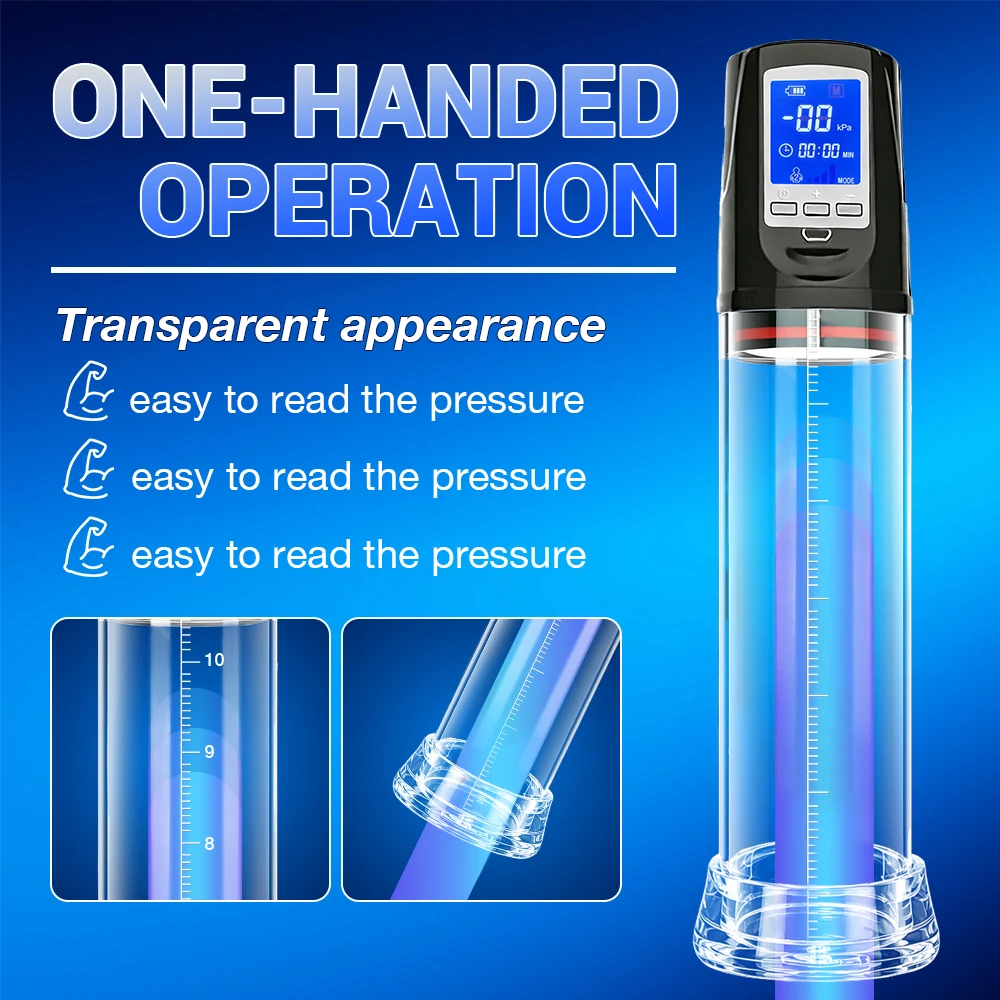 Automatic Penis Pump Suction Electric Male Delay Enlargement Glans Blowjob Masturbation Adult Sex Toys for Men 18+