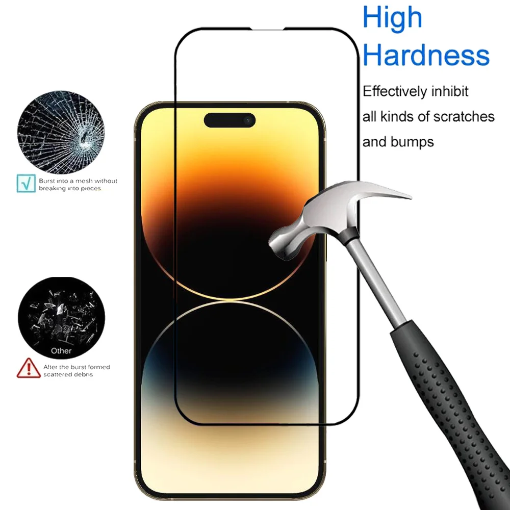 HD Protective Glass For iPhone 15 14 Pro Screen Protectors iPhone 15 14 13 12 11 Pro Max Tempered Glass & Lens Film iPhone 14 Plus iPhone15 Pelicula