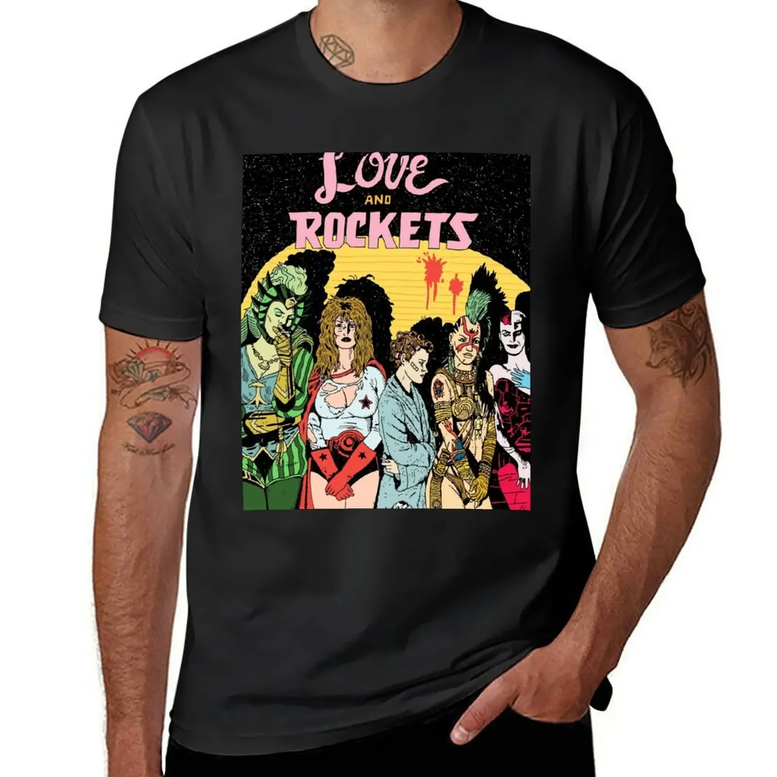 Love and Rockets hero's and villians T-Shirt cute tops vintage oversized tops mens graphic t-shirts anime