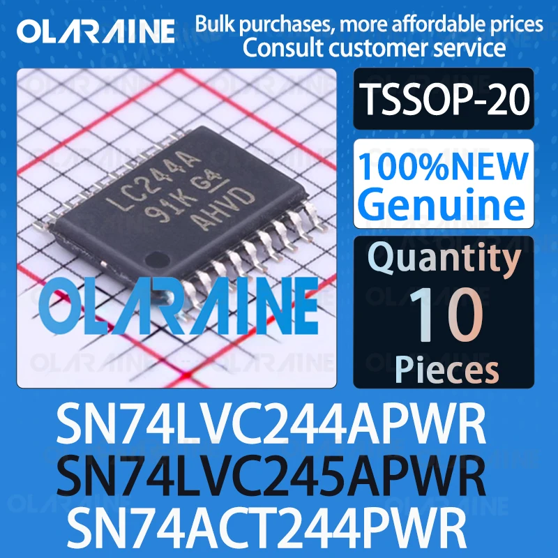 SN74LVC245APWR SN74ACT244PWR SN74LVC244APWR TSSOP-20 Bus transceivers Buffers and line drivers logic IC chip circuit controller