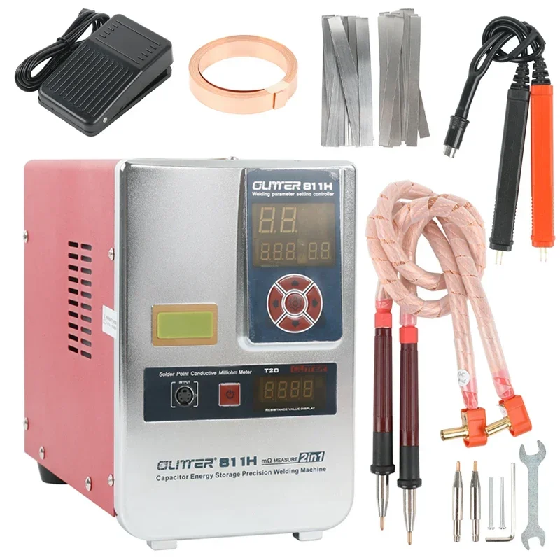 

811H High Power Spot Welder 18650 Battery Packing Resistance Measure 42KW 36KW in 1 Capacltor Energy Stortage Welding Machine