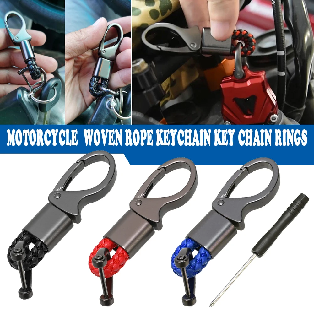 

Motorcycle Accessories Keyring Metal Key Ring Braided Rope Keychain For BMW R1200GS F800GS R1250GS F850GS F750GS ADVENTURE ADV