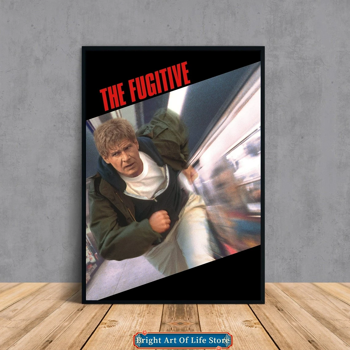 

The Fugitive (1993) Classic Movie Poster Cover Photo Canvas Print Apartment Home Decor Wall Painting (Unframed)