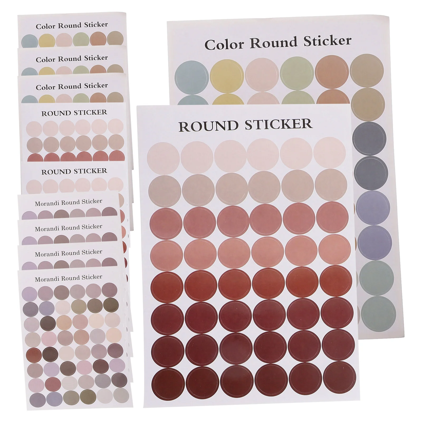 

12pcs Colored Dots Sealing Stickers Envelope Accessory Small Practical Portable Scrapbook Coding Labels for Gift Packaging