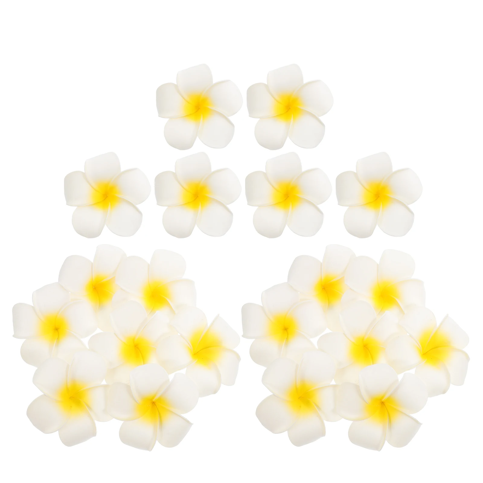 

20pcs Artificial Flower Hair Clips Plumeria Claw Barrettes Crimp Design Wedding Party Beach Accessories Women Girls Iron