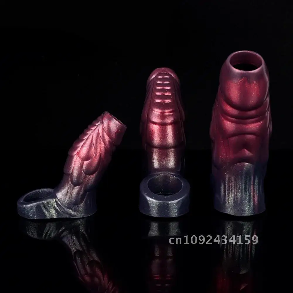 Dragon Penis Sheath Silicone Penis Sleeve for Men Real Penis Big Couple Toy Gets Enlargement Bigger Adult Sex Cock Tool 18 Toy