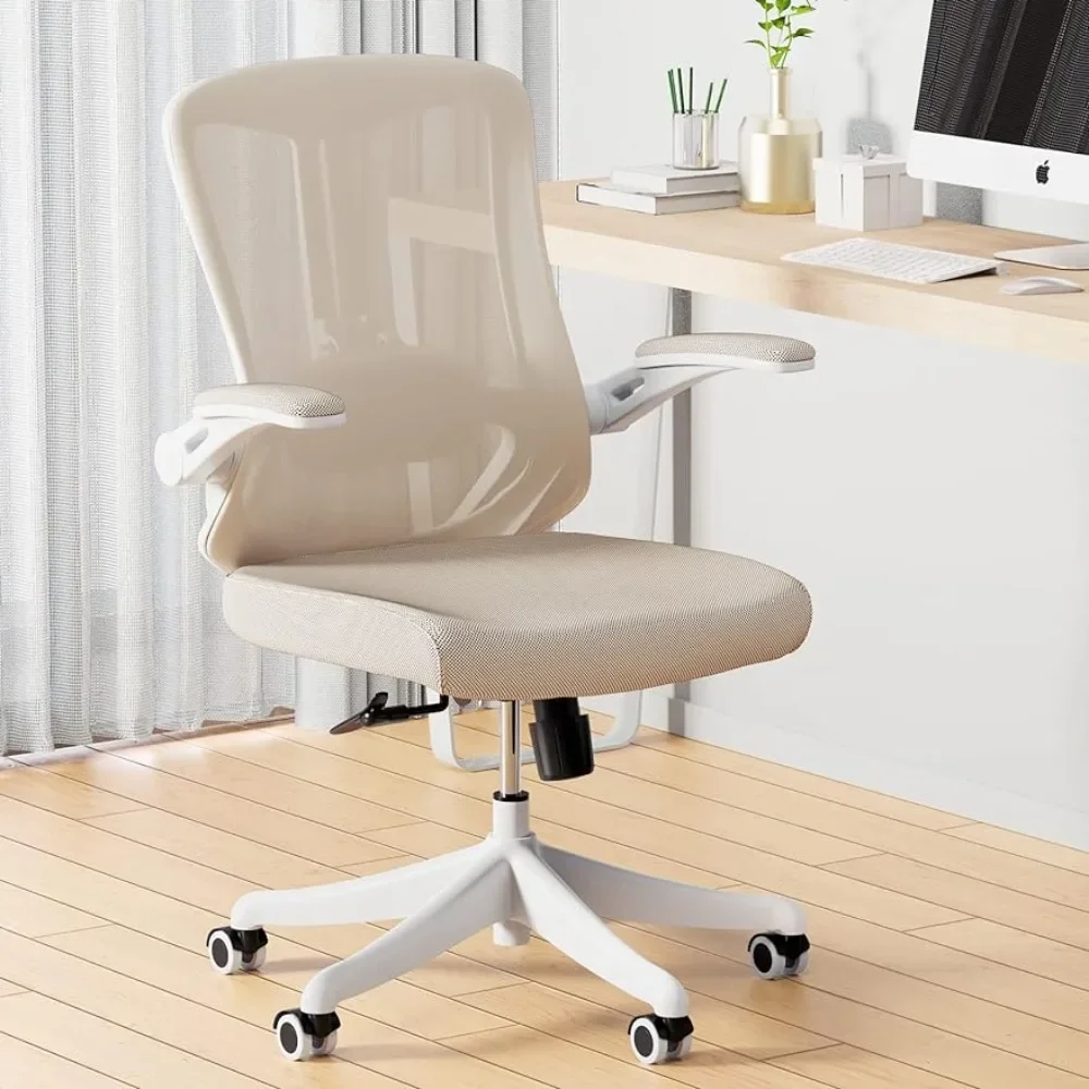 

Ergonomic Chairs For Home Office Desk , Computer Chair with PU Silent Wheels, Flip-up Armrests, Tilt Function, Lumbar Support