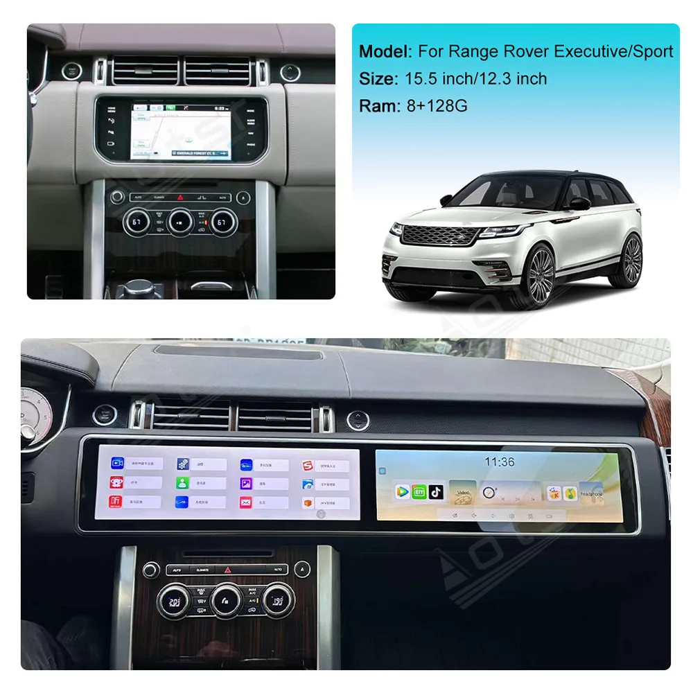 128GB Car Radio For Range Rover Sport L494 Vogue L405 2013-2017 Multimedia Video Player GPS Navigation Carplay Double 15.5 inch