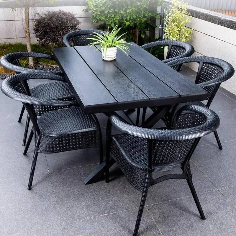 

Minimalist Outdoor Courtyard Tables Balcony Luxury Lounge Modern Outdoor Tables Armchair Storage Jardin Mobiliario Furniture