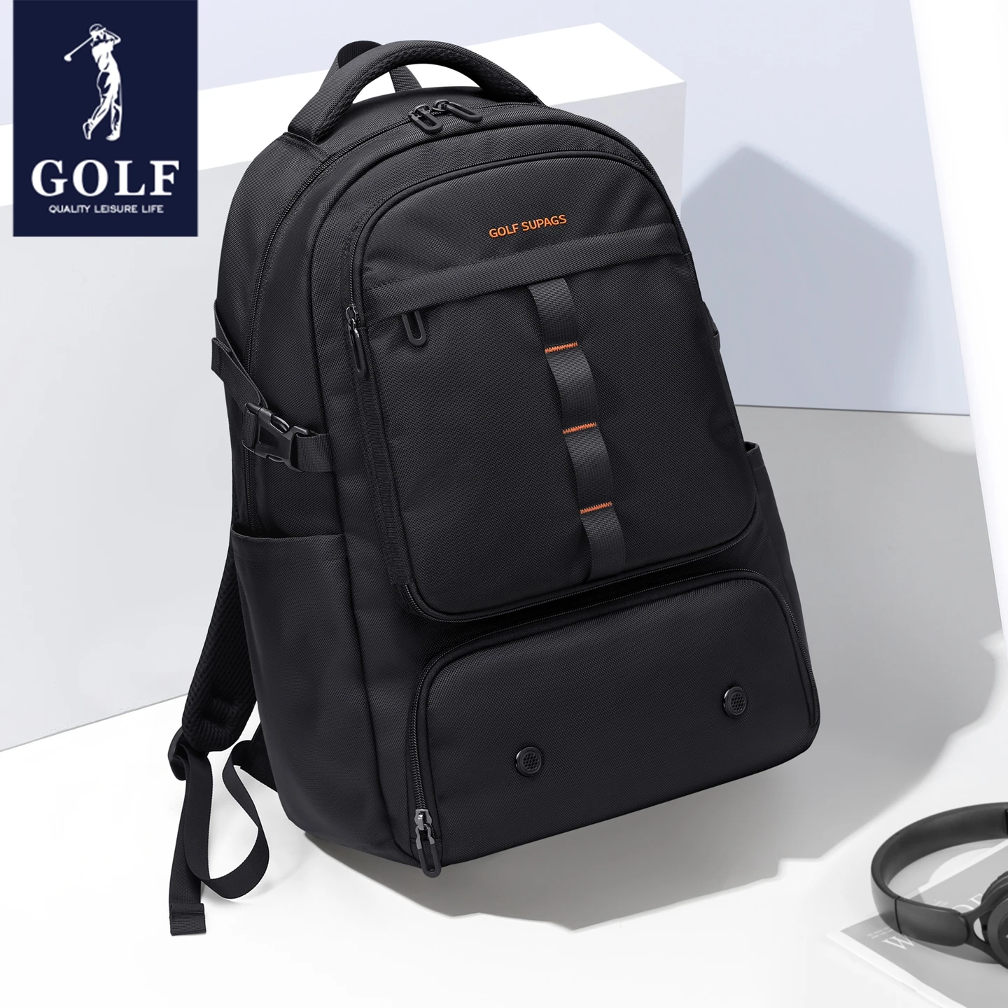 

Рюкзак GOLF большой вместимости для мужчин, рюкзак для ноутбука 17,3 дюйма, рюкзак для деловых поездок с отдельным отделением для обуви