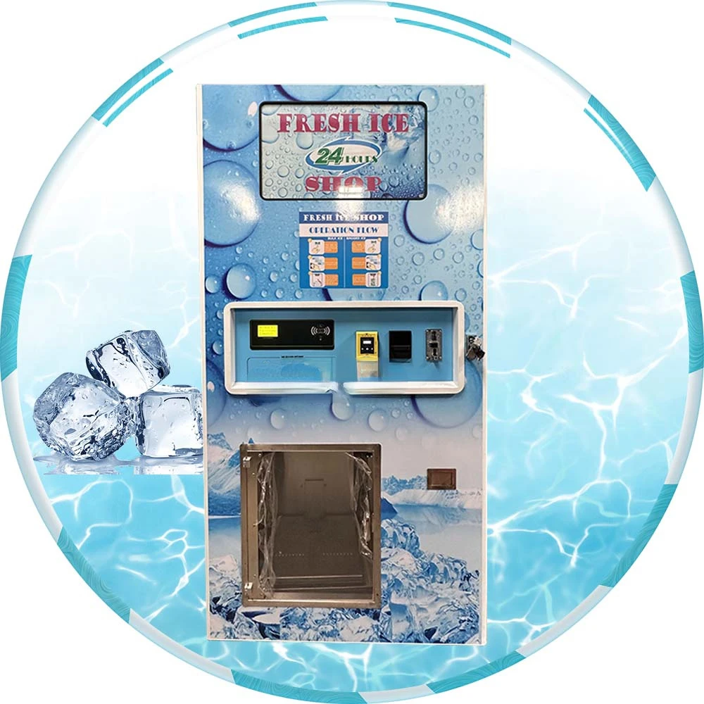 New 160kg/day Capacity Outdoor Ice Vending Machine for Sale Coin IC Card Bill Payment Ice Cube Vending Machine