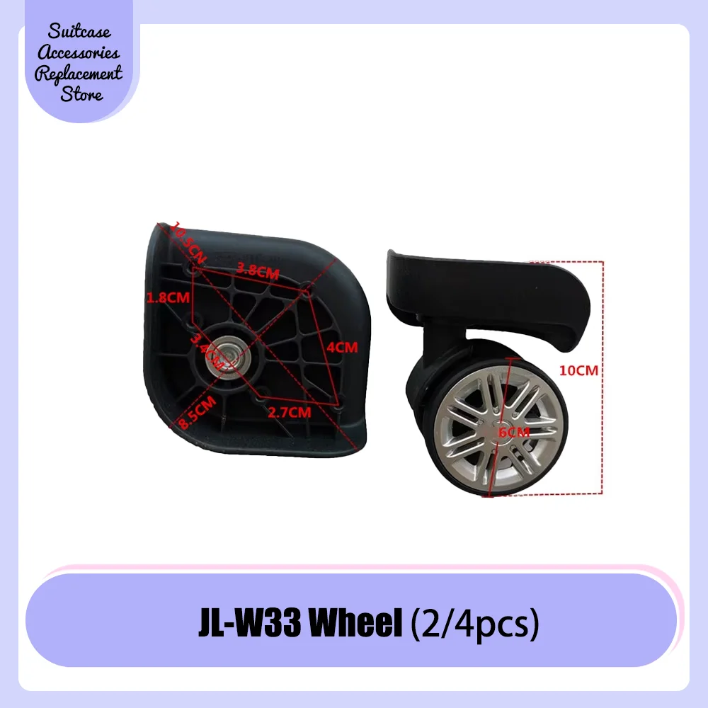 

JL-W33 Universal Wheel Replacement Suitcase Smooth Silent Shock Absorbing Durable Convenient Wheel Accessories Caster Wheels