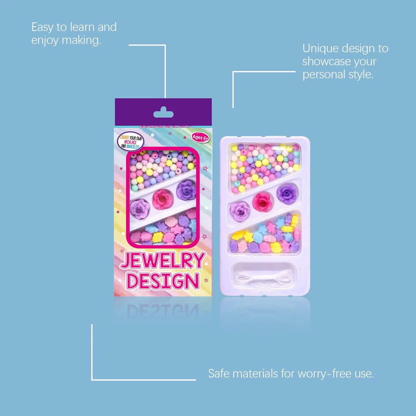 Kit de fabrication de bracelets en perles, Kit de bracelets d'amitié, ensemble d'artisanat de bijoux faits à la main pour adolescentes, filles, Parents, enseignants, temps de famille