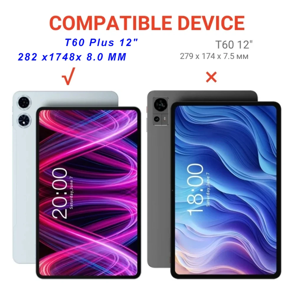 Flip Book Funda Cover For Teclast T60 Plus (2024) 12
