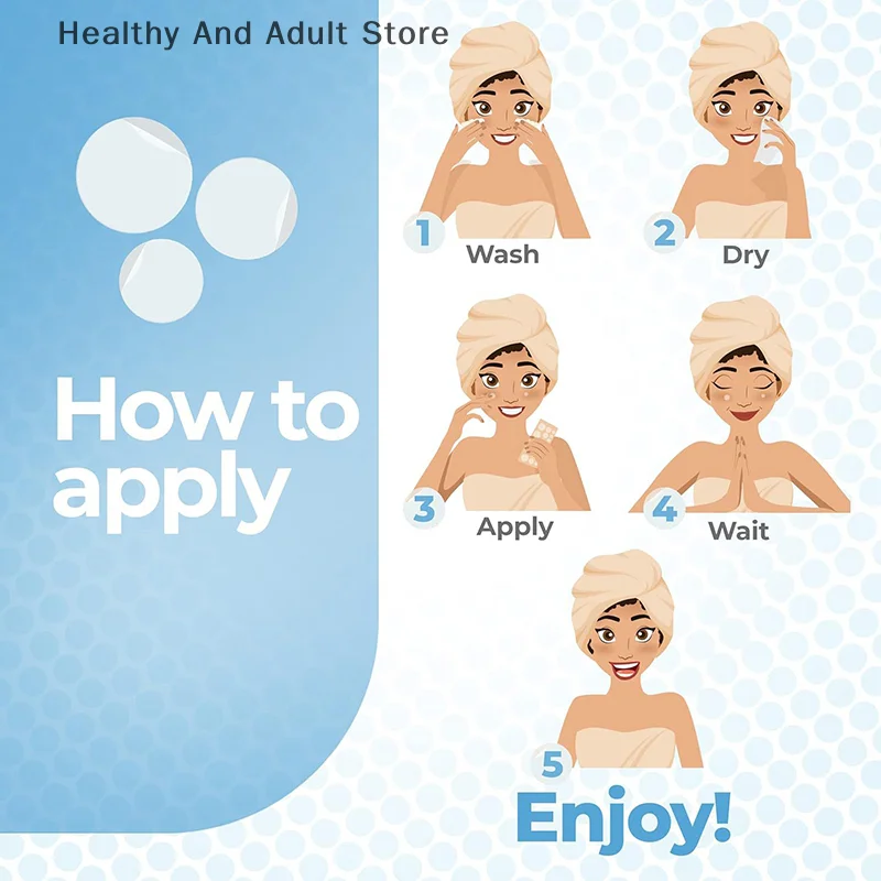 أداة مكياج لاصقة للعناية بالبشرة شفافة مستديرة 360 قطعة