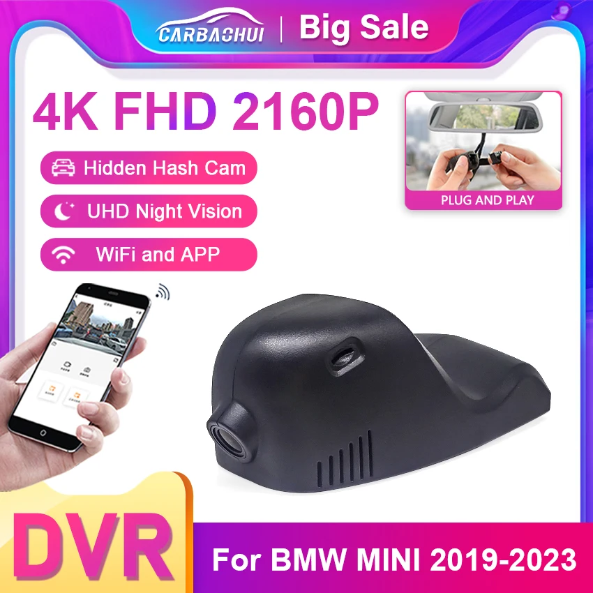 For BMW MINI Cooper Countryman Clubman Convertible JCW 54 F56 F55 F54 F57 F6 4K Dash Cam for Car Camera Recorder Dashcam Car DVR