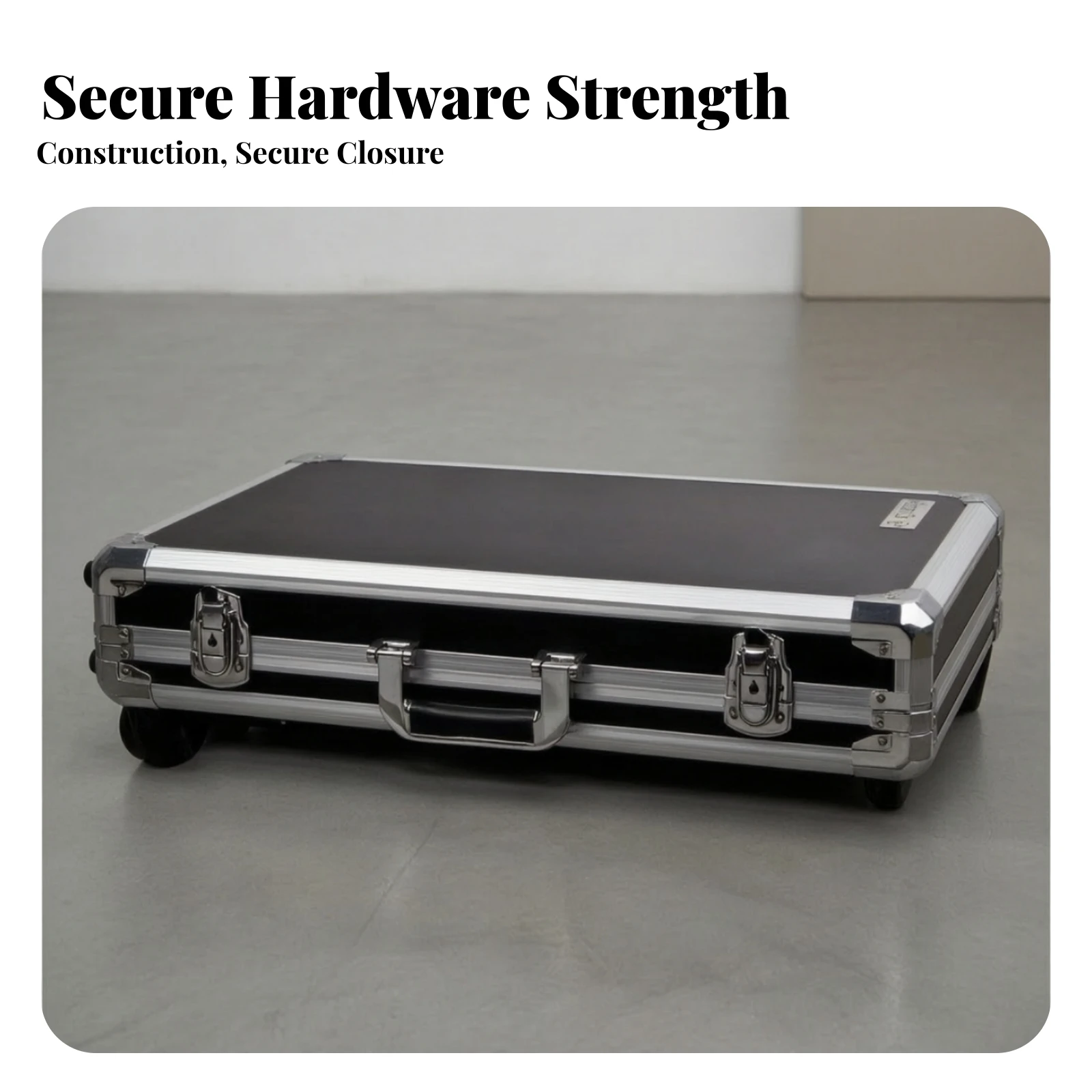 Rolling Effects Case Secure Pedal Board Case with Wheels Portable Padded for Guitarists, Gigs, Rehearsals