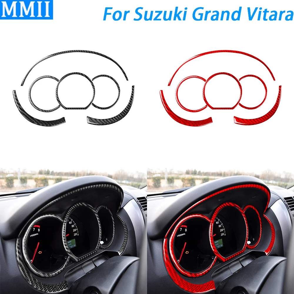 

For Suzuki Grand Vitara 2006-2013 Carbon Fiber Instrument Speedometer Panel Decorative Cover Car Interior Accessories Sticker