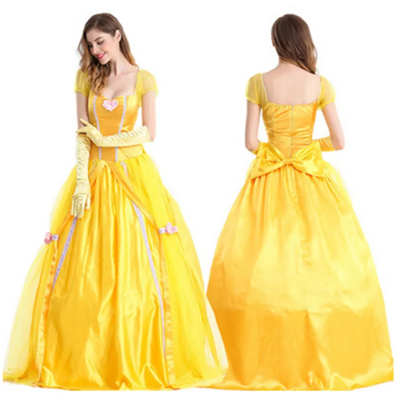 

Princess Belle Costume Halloween Ball Performance Dress Beauty And the Beast Theme Chinese Manufacturer Spring Season New Arr...