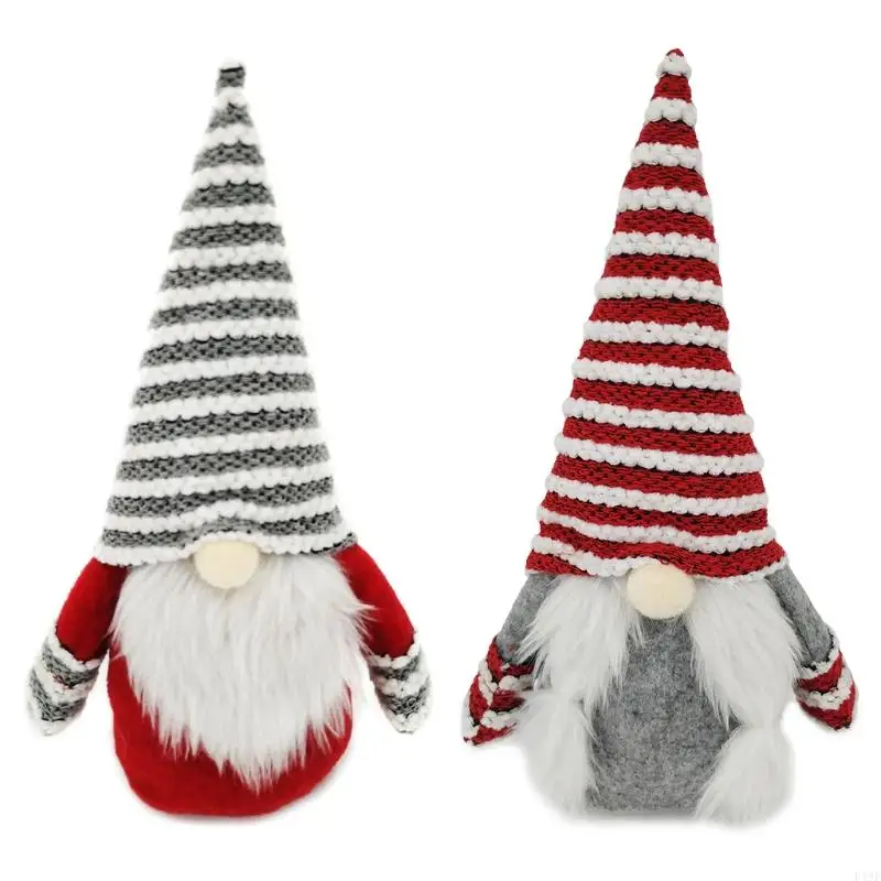 

F19F 28cm/11in Christmas Faceless Gnome Santa for Doll Crochet & Washable Nordic Styl