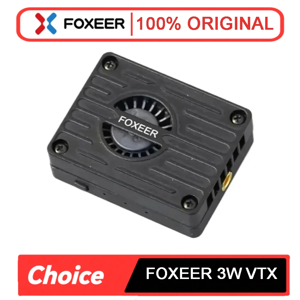 

FOXEER 5.8G Reaper Extreme 3W 72CH VTX 25 мВт/200 мВт/500 мВт/1,5 Вт/3 Вт Регулируемый для дальнего радиоуправляемого дрона FPV