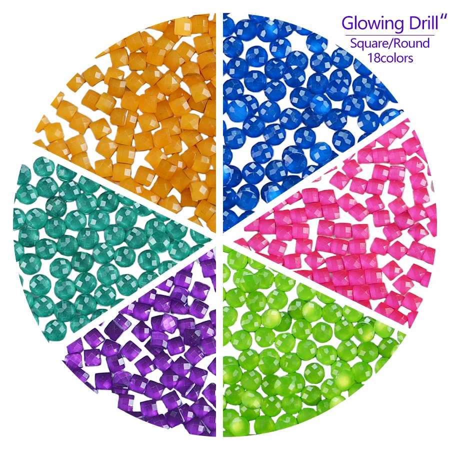 Photo Custom Poured Glue Diamond Painting 2-5 Special Drills AB Crystal Glowing Drill Decoration Embroidery Handmade ASF9001