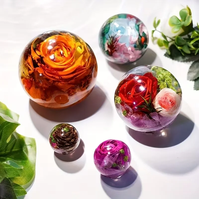 

Seamless 3D Sphere Silicone Molds for Resin-Large Round Ball,Ideal for Flowers Preservation,Resin Casting,Soap,Candle Making