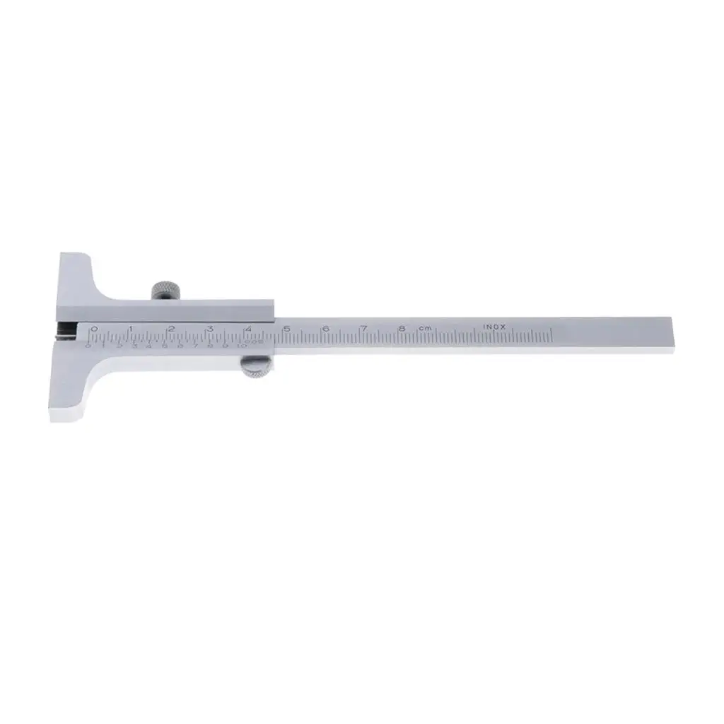 Stainless Steel Depth Gauge Ruler Vernier Caliper Tool Precise Measuring Device for Woodworking and Metalwork