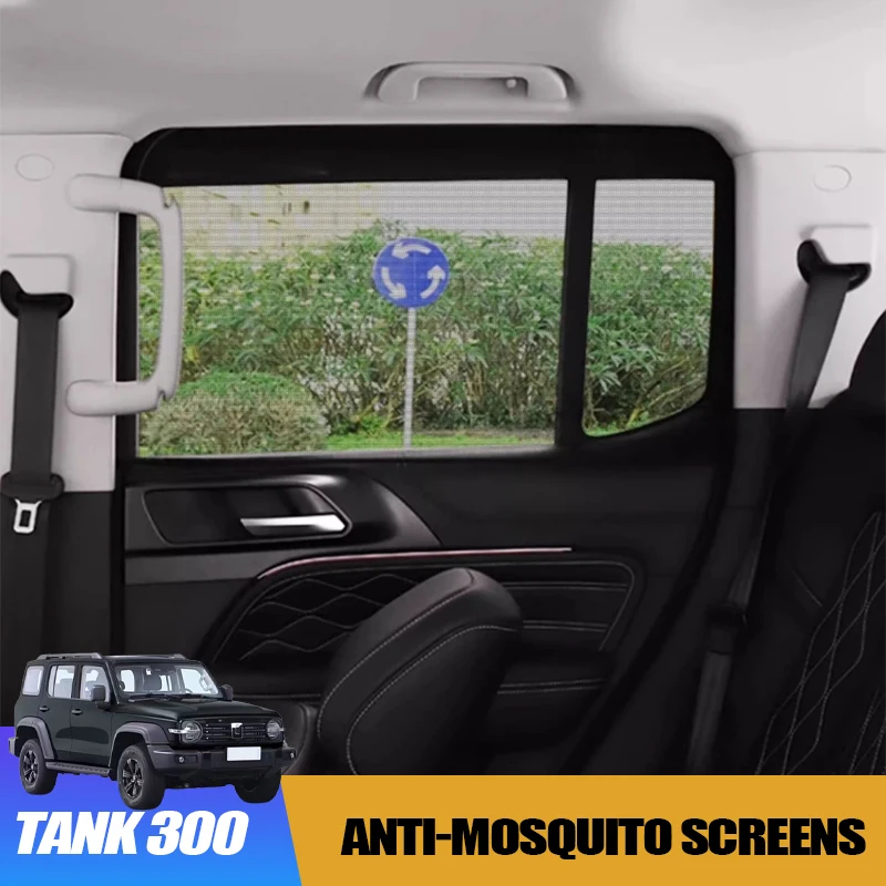 

Anti-Mosquito Screens for GWM WEY Tank 300 2020-2024 Protection Window Screen Breathable Sand-Proof Mesh for Off-Road Camping