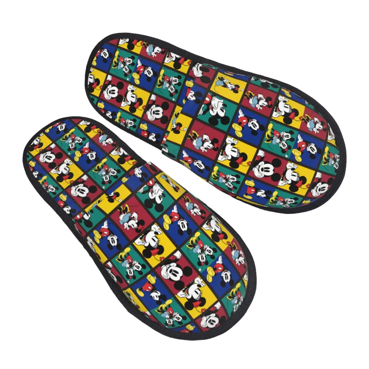 

Cartoon Animation Mickey Mouse Minnie Guest Slippers for Spa Women Custom Print House Slipper