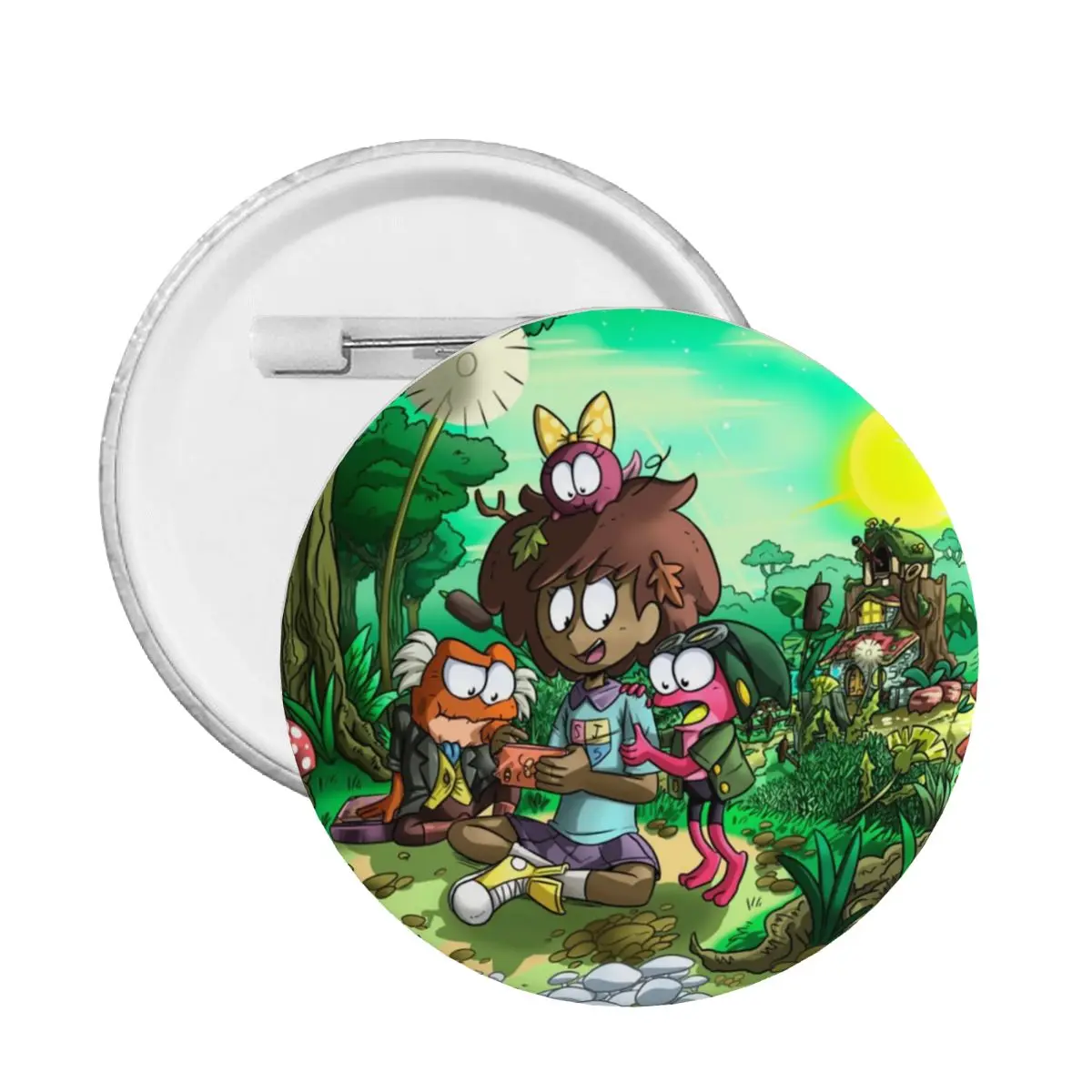 الكرتون الرسوم المتحركة التلفزيون البرمائيات لينة زر دبوس مخصص الأزياء Pinback شارات دبابيس صديقها هدية