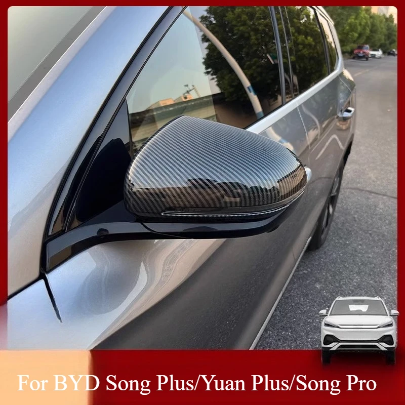 Original Car Shape Rearview Mirror Decoration Rearview Mirror Protective Cover For BYD Song Plus/Yuan Plus/Song Pro Anti-rubbing