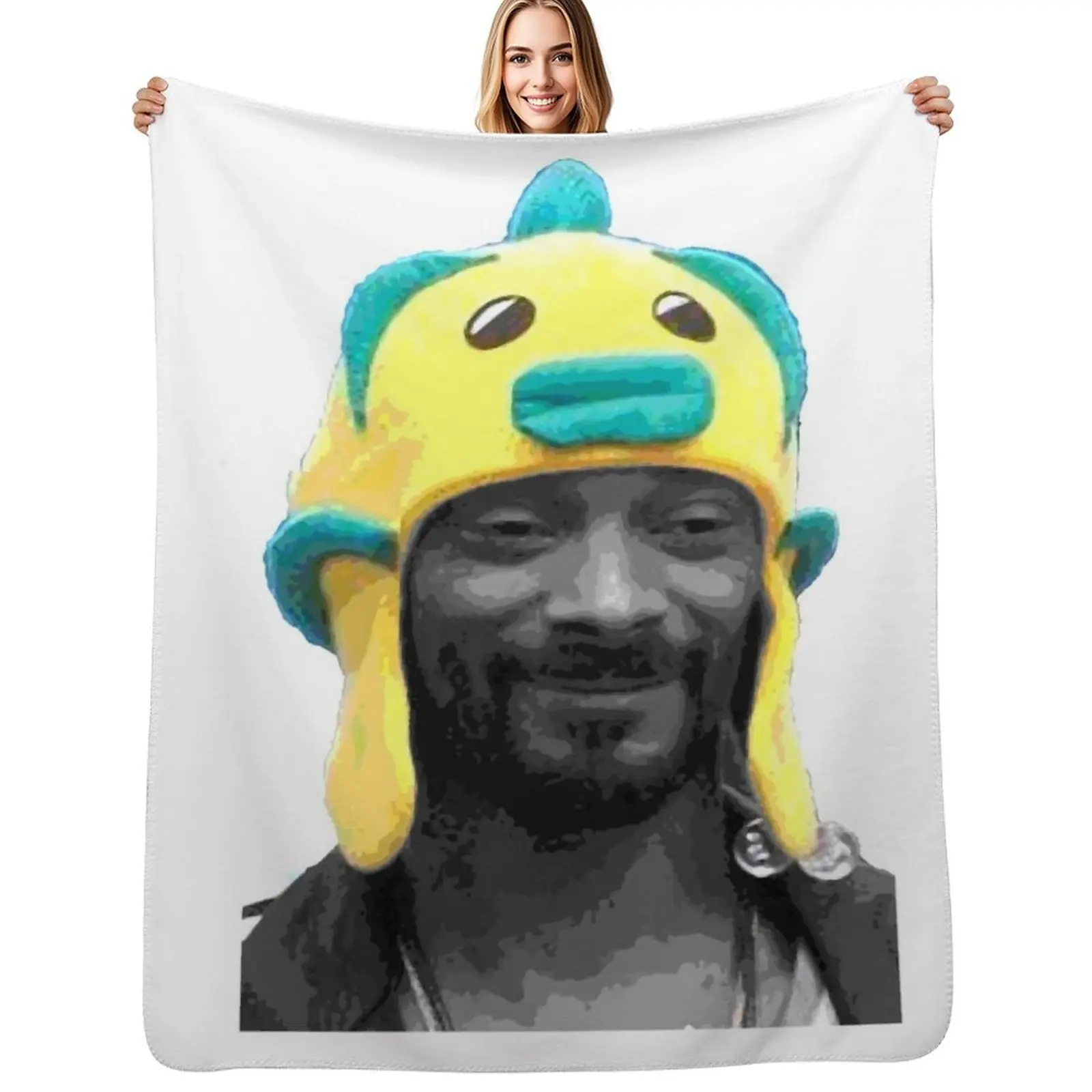

Snoop gone fishing Throw Blanket Sofa Luxury Furrys Personalized Gift Blanket